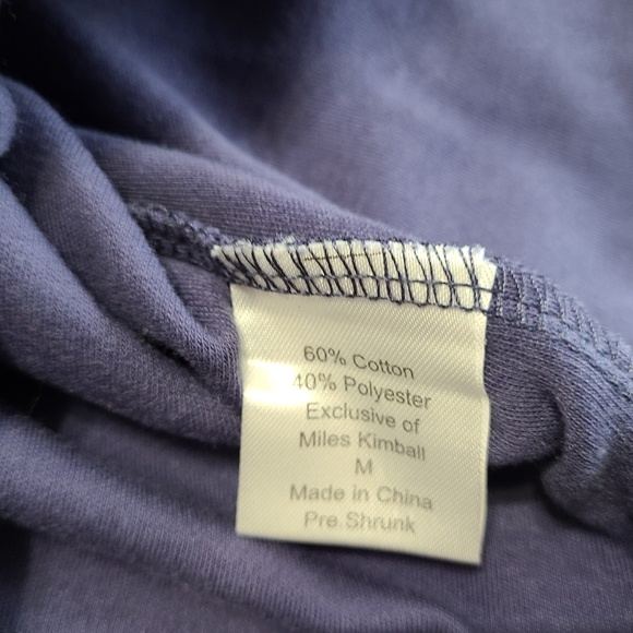 (1651) Sawyer Creek Studio Woman's Long Sleeve Pullover Blouse,Size: Medium Blue - Picture 10 of 16